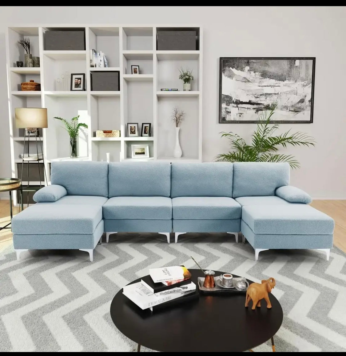 Modular, U shaped, sectional sofa