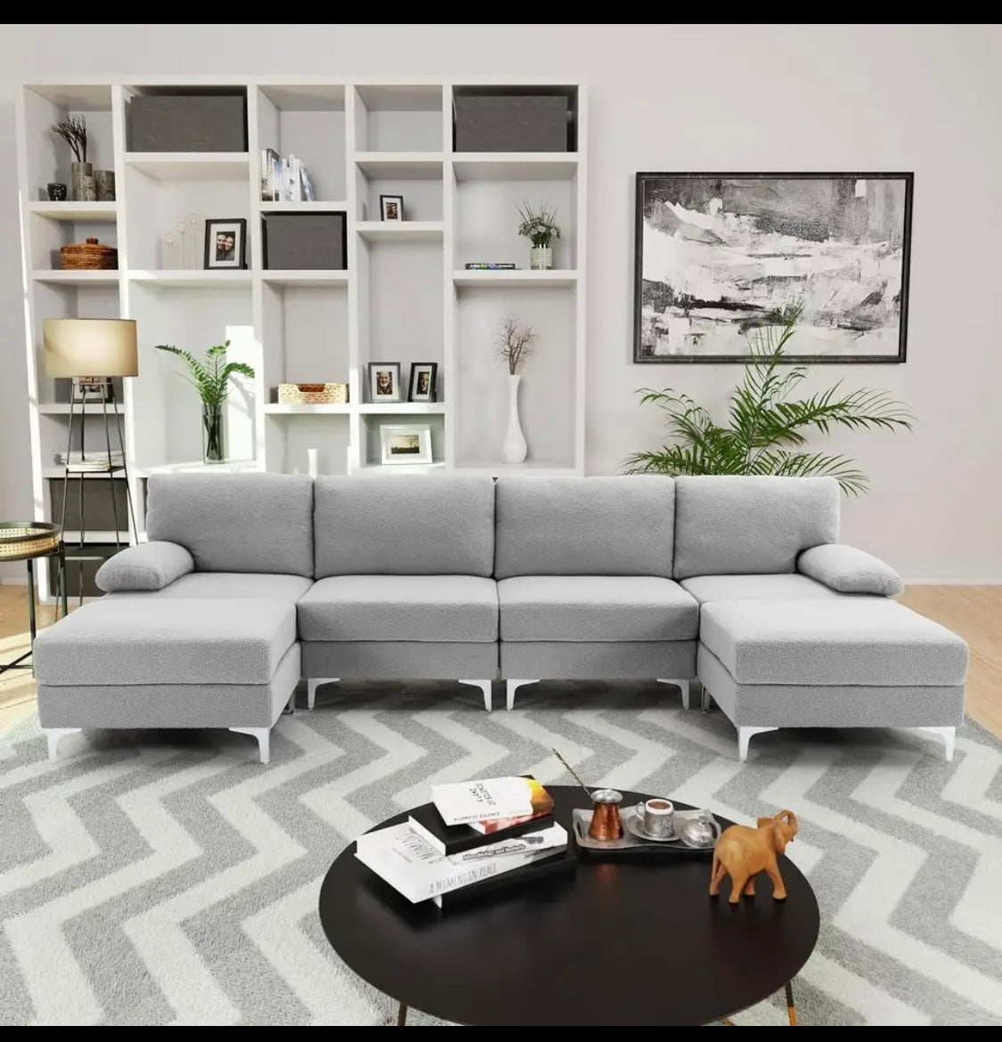 Modular, U shaped, sectional sofa