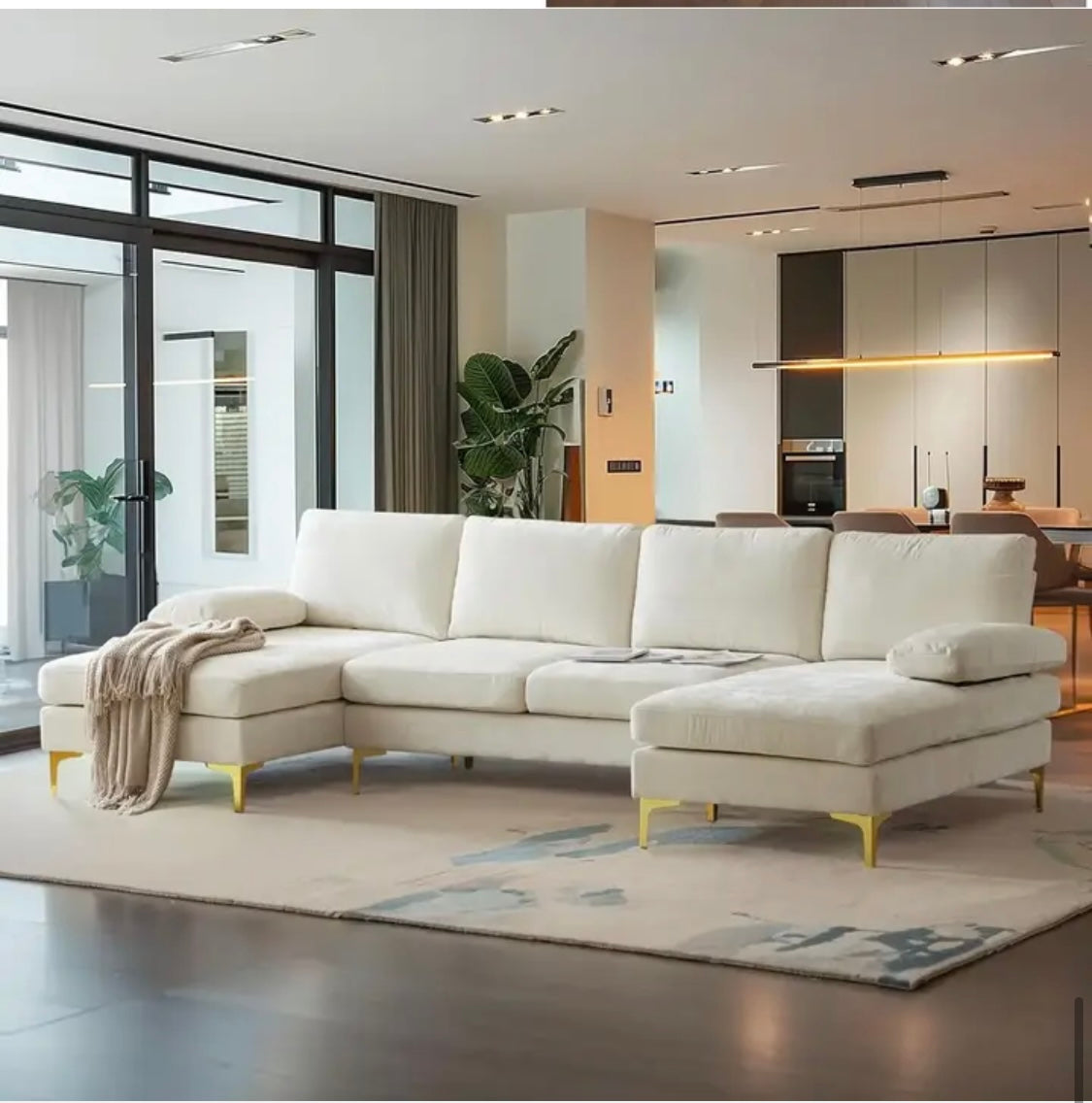 Modular, U shaped, sectional sofa