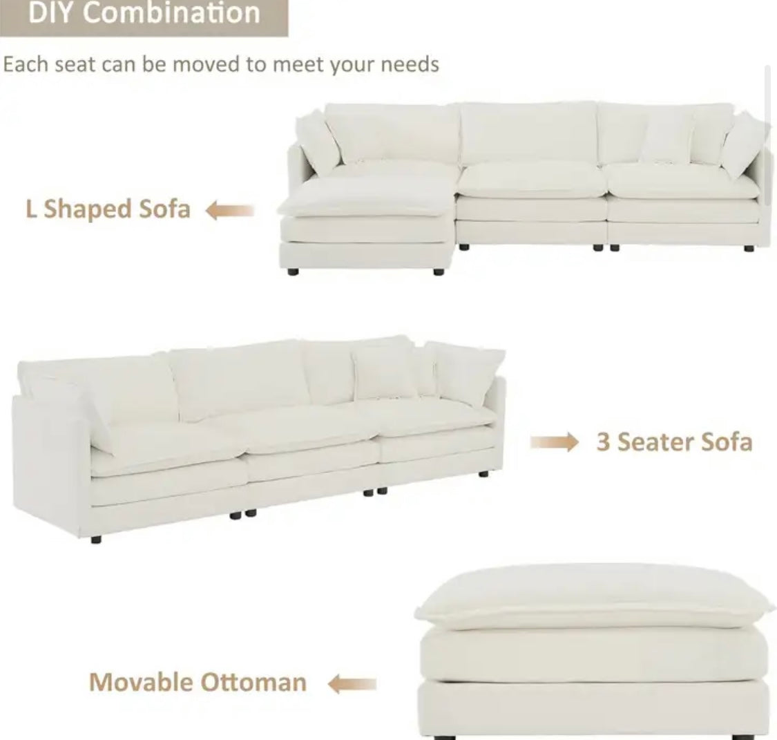 Modular U shaped Sectional sofa