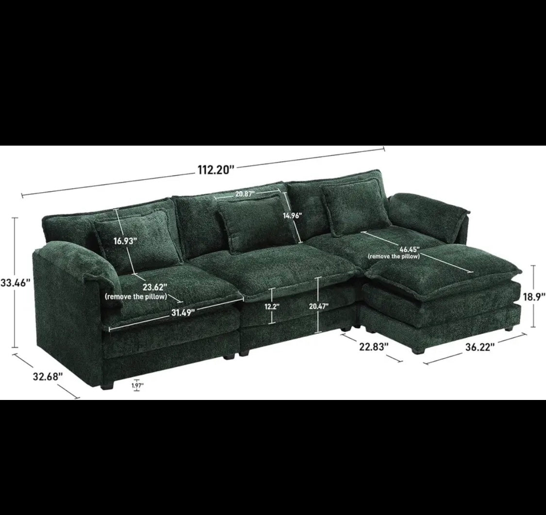 Modular U shaped Sectional sofa